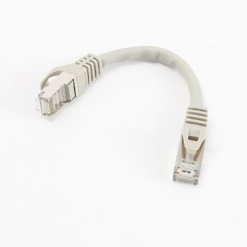 Câble RJ45 Male/Male droit CAT8 S/FTP - Avec snagless - Longueur 0.15M - Gris - en sachet