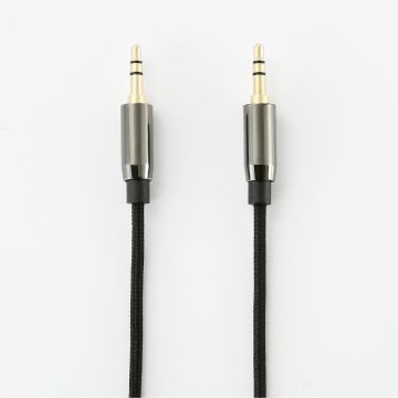 Câble Jack HG 3.5mm mâle1.50 m en cotton tressé et connecteurs renforcés