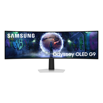 Ecran 49'' Samsung Gaming Odyssey OLED G9-G93SD Gris 240Hz 0.03ms 5120x1440 Incurvé 1800R 250cd/m² 2xUSB HUB HDMI Micro HDMI DP Pied réglab haut inclinable