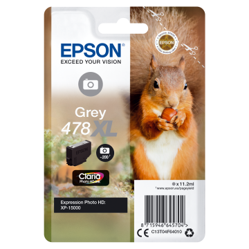 EPSON Singlepack Grey 478XL Claria Photo HD Ink