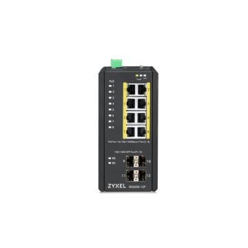Zyxel RGS200-12P - Switch industriel Administrable  12 ports PoE+ Gbps  Budget PoE 240 watts.