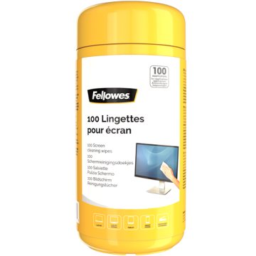FELLOWES 100 LINGETTES POUR ÉCRAN -EURO