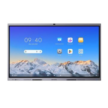 ECRAN HIKVISION 98'' 4K Interactive VA 3840x2160 50pts 400cd/m² Caméra intégrée 8 MP Android13 micro 8 voies 12m 4xUSB3.0 USB2.0 2xUSB-C HPs 2x20W+25W EDLA BYOD