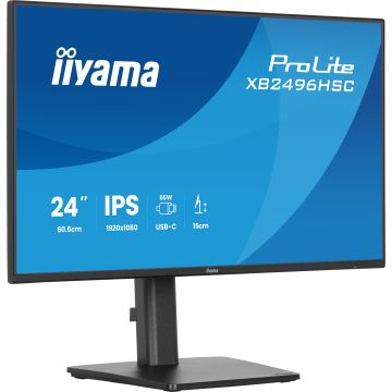 Ecran IIYAMA 24 Ultra mince IPS 1920x1080 144Hz 3ms 16:9 3ms 300cd/m&sup2; HDMI USB-C 2xUSB Haut-parleurs 15cm pied r&eacute;glable en hauteur + Pivot VESA 100x100"