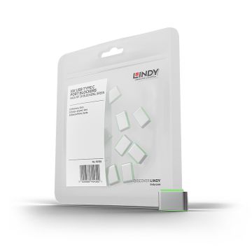Bloqueurs de port USB Type C, vert, 10 pièces