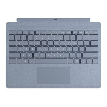 Housse/Clavier Microsoft Surface PRO Signature type Cover Bleu iceberg- Alcantara Retro Eclairé Français / FFQ-00124