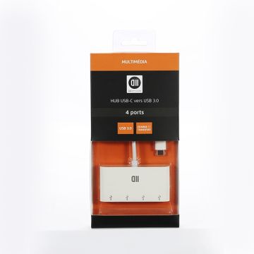 Hub USB-C 4 ports USB 3.0 pour PC, PC portable et MacBook
