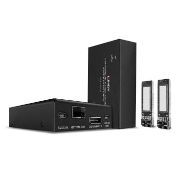 Kit extender KVM DisplayPort 1.2 & USB sur fibre optique, 300m