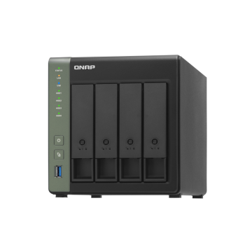 Qnap TS-431X3-4G Tower - NAS SMB quad-core 1,7 GHz avec SFP+ 10GbE et RJ45 2,5GbE - Alpine AL314 - 4Go Ram - 512Mo Flash - 4x 2.5/3.5 SATA 6Gbps - 1x 10GbE SFP+