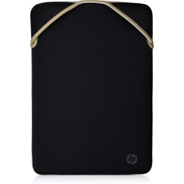 Housse de protection - sleeve réversible ordinateur portable HP 15,6 Doré, en néoprène durable, protège le PC contre les chocs et les rayures