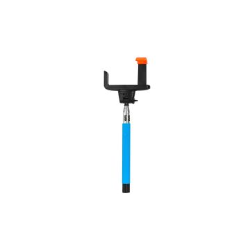 Perche à selfie Bluetooth bleu - jusqu'à 1m avec bouton déclencheur sur manche compatible Android 3.0 et IOS4.0
