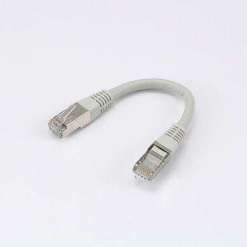 Câble RJ45 Male/Male droit CAT6 F/UTP - Longueur 0.15M - Gris - en sachet