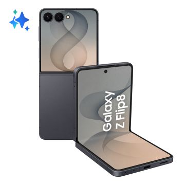 Smartphone Galaxy Z Flip8 GRAPHITE Exynos 2600 12Go 512Go Ecran Pliable 6,9'' et 4,1'' Dynamic AMOLED 2X 120Hz AI intégrée Batterie 4 300mAh IP48 SM-F776BZKHEUB