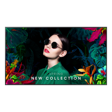 ECRAN SAMSUNG 85'' LFD 16:9 24h/7j UHD (3840 x 2160) 500cd/m² Tizen 7.0 1xDP 1.2 3xHDMI 2.0 2xUSB 2.0 Paysage/Portrait QM85C