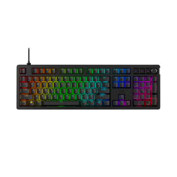 HyperX Alloy Rise Clavier filaire - Compatible PC, PS5 , PS4 , Xbox - personnalisation facile Hotswap - capteur de luminosité - Eclairage LED