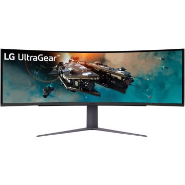 ECRAN LG 49 gaming Noir 32:9 VA 1ms 240Hz 5120x1440 Incurvé 1000R 450cd/m² 2xHDMI 1xDP 3xUSB HPs Pied reglable haut Orient inclinabl Black Stabilizer DAS mode 