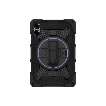 Coque arri&egrave;re noire ultra renforc&eacute;e plus sangle rotative & fonction Stand Designed for Samsung pour Galaxy Tab A11+ GP-FPX236AEBBW