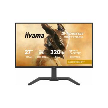 Ecran IIYAMA 27'' G-Master Gold Phoenix Noir Fast IPS 2560x1440 16:9 0.6ms 350cd/m&sup2; 320Hz 1000:1 2xHDMI DP 4xUSB HPs G-SYNC comp 15cm pied r&eacute;glab haut