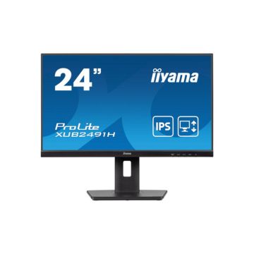 Ecran IIYAMA 24" Noir dalle IPS Ultra mince 1920x1080 16:9  0.5ms 300cd/m² 100Hz HDMI DP HPs Pied réglab hauteur 15cm + Pivot TCO 3 côtés sans bordure