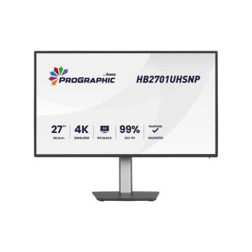 Ecran Prographic IIYAMA 27" Noir Ultra mince IPS 16:9 3840x2160 60Hz 450cd/m² 4ms DP HDMI HPs 4xUSB HUB USB-C DOCK 15cm pied réglable haut pivot TCO