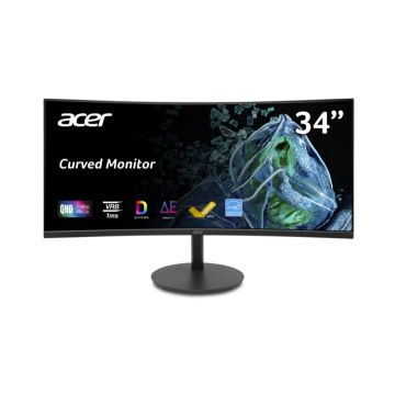 Ecran Acer 34'' CB342CURJ0bmiiprzx incurvé UWQHD 100Hz 21:9 VA Mat 4ms(GTG)/1ms(VRB) 350nits  2xHDMI(2.0) + 1xDP(1.4) + Audio out + USB3.2x4 + USB-B AdaptSync 