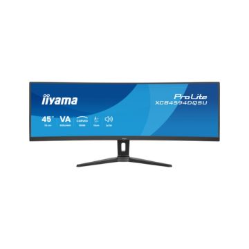 Ecran IIYAMA 45" Noir VA 32:9 incurvé 1500R 5120x1440 UWQHD 2ms 75Hz 450 cd/m² HPs 2xDP 2xHDMI USB-C 4xUSB HUB 13cm pied reglable hauteur