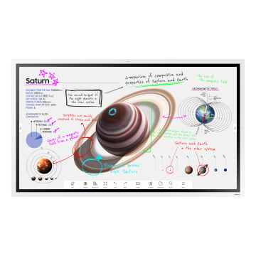 ECRAN SAMSUNG 65'' LFD Tactile intéractif Flip 4 16h/7j 4K UHD 3840x2160 (16:9) Tizen 6.5 DP 2xHDMI USB USB-C WM65B Coloris Blanc / LH65WMBWBGCXEN