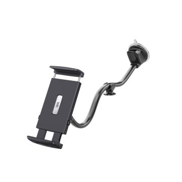 WE Support voiture universel pour tablettes - Fixation ventouse pare-brise / tableau de bord- Rotatif 360° - Bras flexible - MAX 20,5CM ou 11''