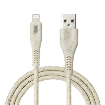 Câble Lightning/USB A biosourcé avec 30% de matières recyclées - 2m - Packaging écoconçu