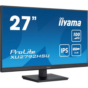 Ecran IIYAMA 27 dalle IPS Ultra mince 0.4ms 1920x1080 100Hz 250 cd/m² 1xHDMI 1xDisplayPort 4xUSB HUB TCO VESA 100x100 / XU2792HSU-B6
