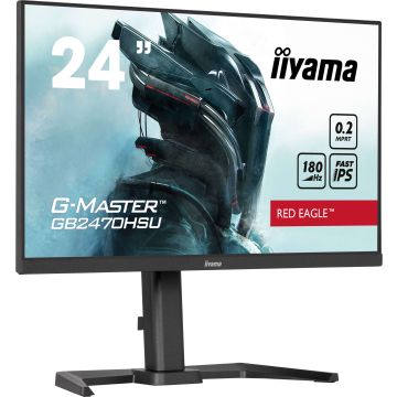 Ecran IIYAMA 23.8'' 0.2ms G-Master Red eagle Fast IPS 1920x1080 300cd/m² 180Hz HDMI DisplayPort 4xUSB HUB 3.2 HPs 15cm pied réglable hauteur + Pivot