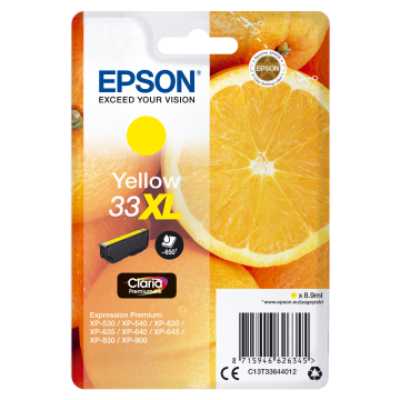 EPSON Cartouche Oranges 33XL Encre claria Premium Jaune 8,9ml