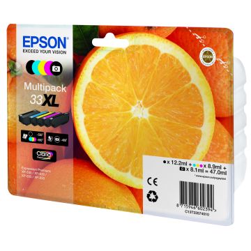 EPSON Multipack Oranges 33XL Encres N,NP,C,M,J 47ml
