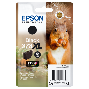 EPSON Cartouche Ecureuil 378XL Encre Claria Photo Noir 11,2ml