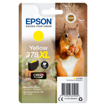 EPSON Cartouche Ecureuil 378XL Encre Claria Photo Jaune 9,3ml