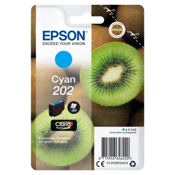 EPSON Cartouche Kiwi 202 Encre Claria Premium Cyan 4,1ml