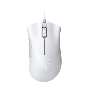 RAZER DeathAdder Essential blanche - Souris gaming filaire - forme ergonomique, 5 boutons programmables, 6400 DPI