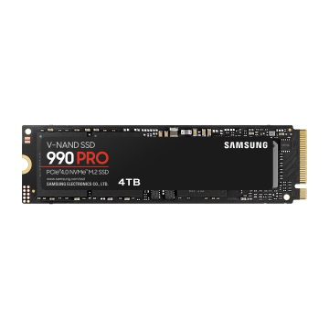 SSD SAMSUNG SERIE 990 PRO M.2 4To 2280 PCIe Gen 4.0 x4 NVMe 2.0 Lecture 7450Mo/s Ecriture 6900Mo/s MZ-V9P4T0BW