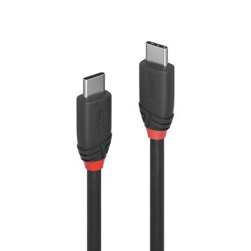 Câble USB 3.2 Type C 3A, 20Gbit/s, Black Line, 1m