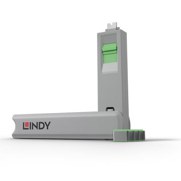 Kit bloqueur de port USB Type C avec clé et 4 verrous, vert
