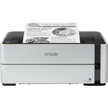 EPSON EcoTank ET-M1180 Imprimante Jet d'encre Mono A4 rechargeable, 20ppm, R-V, Wifi, USB, Ethernet, 250f