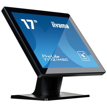 Ecran IIYAMA 17 dalle TN Tactile PCAP 10 points conception sans cadre 1280x1024 VGA HDMI USB 5ms 250cd/m² T1721MSC-B2
