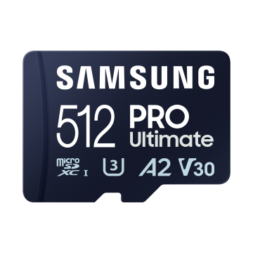 CARTE MEMOIRE SAMSUNG 512 Go MICRO-SD Pro Ultimate Classe 10 Lecture 200 Mo/s Ecriture 130 Mo/s MB-MY512SA/WW
