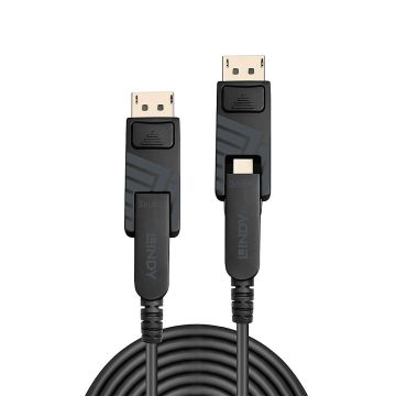 Câble Mini DisplayPort 1.4 Hybride Fibre Optique, connecteurs DP fournis, 40m