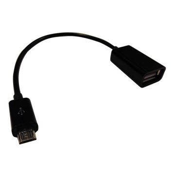 Câble USB2.0 Femelle vers micro USB Mâle 15 cm Noir - cable OTG