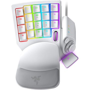 RAZER Tartarus Pro Blanc (Analog Switch) - Pad programmable retroéclairage RGB avec repose poignets ergonomique