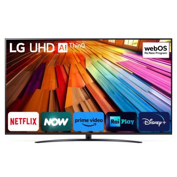 SMART TV LG 75 LED 4K UHD 3840x2160 HDR 50/60hz 3xHDMI 2xUSB Wi-Fi Bluetooth Son 20W WebOS 24 Airplay 2 Chromecast Télécommande Magic Remote Pied central