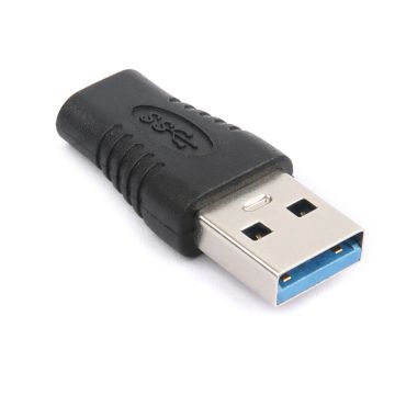 WE Adaptateur USB-C femelle/USB mâle - USB 3.2 gen 1 - Transferts 5Gbps - Charge 9V/2A - coloris noir