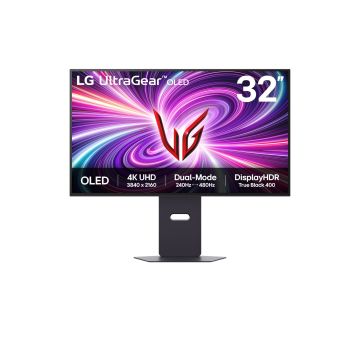 ECRAN LG 32 gaming Noir OLED 16:9 0.03ms 3860x2160 240Hz 275cd/m2 HDMI  DisplayPort  USB-C Sortie Casque HPs Inclinable réglab haut pivot"