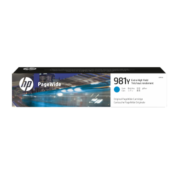 HP Cartouche encre 981Y PageWide Cyan THC 16 000 pages